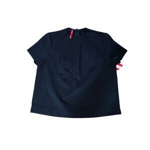 Spanx The Perfect Funnel Top Womens M Black Short Sleeve New Shapewear